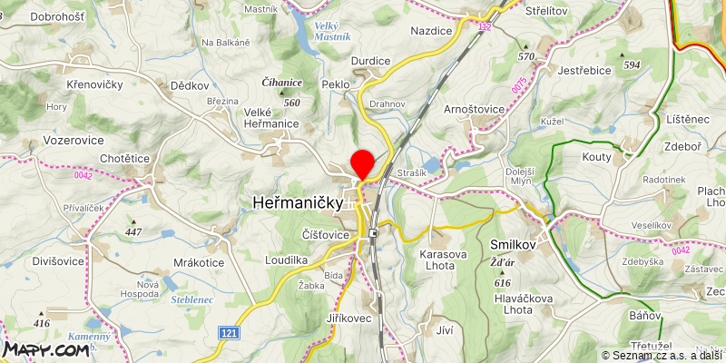 Mapa k akci Podzimní setkání turistů Středočeské oblasti KČT