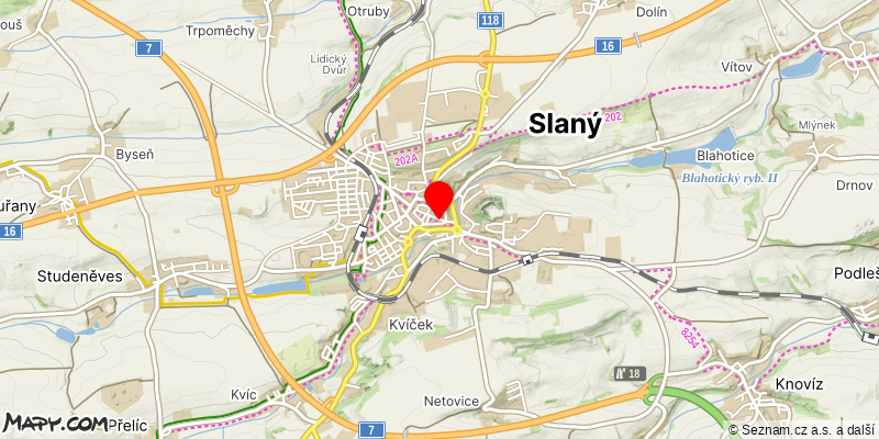 Mapa k akci Slánské toulky