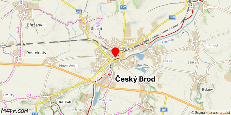 Mapa k akci Krajem bitvy u Lipan