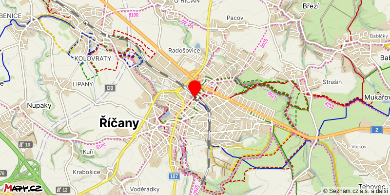 Mapa k akci Okolím Říčan