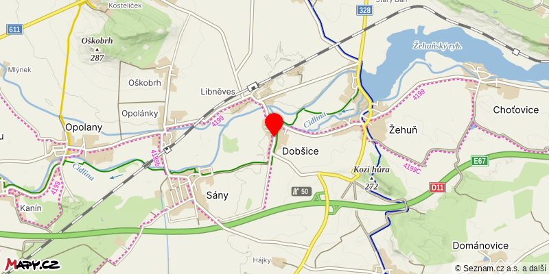 Mapa k akci Dobšický puchýř a cyklokolo Václava Ježka