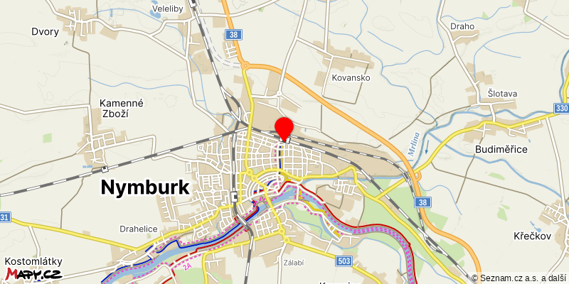 Mapa k akci Stezkou Bohumila Hrabala