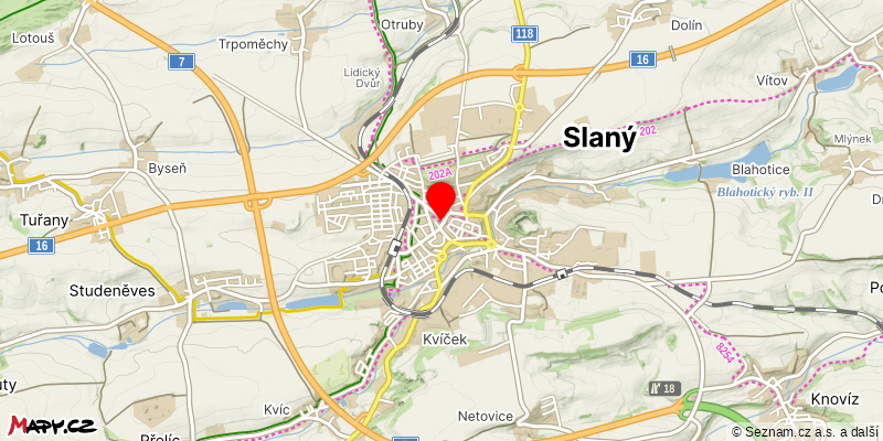 Mapa k akci Za Havlíčkem do bývalých lázní Šternberk a na Smečno