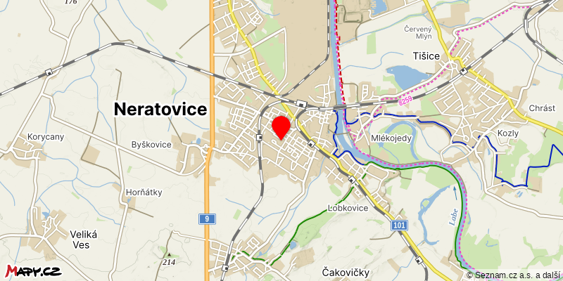 Mapa k akci Jarní stezka Polabím