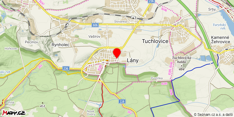 Mapa k akci Do Lán na den s T. G. Masarykem