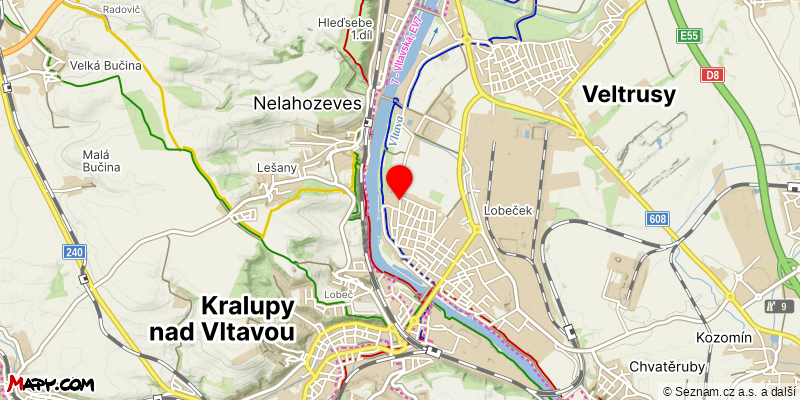 Mapa k akci Uzlařská regata