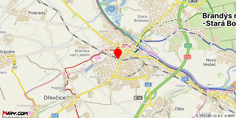 Mapa k akci Zimním Polabím