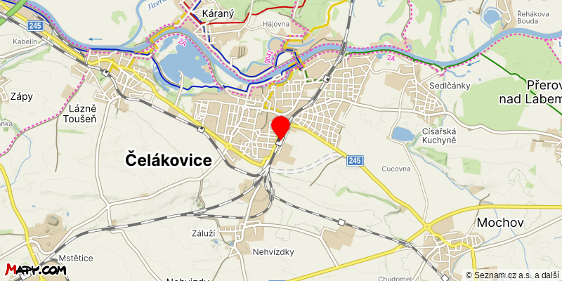 Mapa k akci Letním Polabím