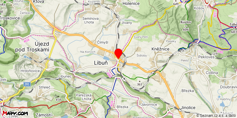 Mapa k akci Českým rájem