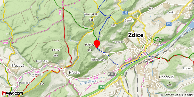 Mapa k akci Toulky zlatem podzimu