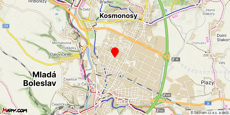 Mapa k akci Mladoboleslavská padesátka