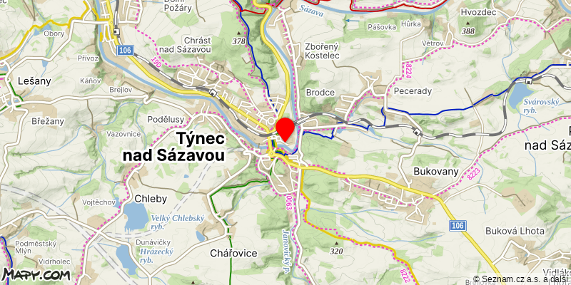 Mapa k akci DP Přes čtyři zámky