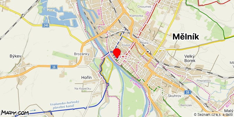 Mapa k akci Mělnický hrozen