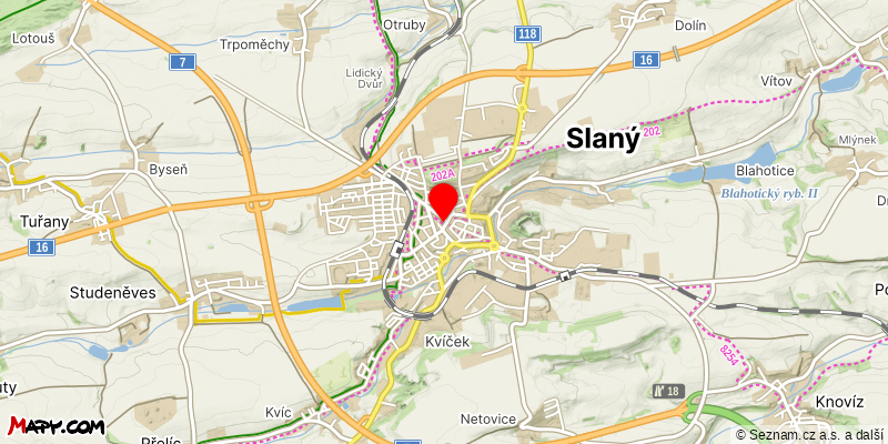 Mapa k akci Za Havlíčkem do bývalých lázní Šternberk a na Smečno