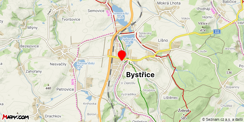 Mapa k akci Bystřická šlápota