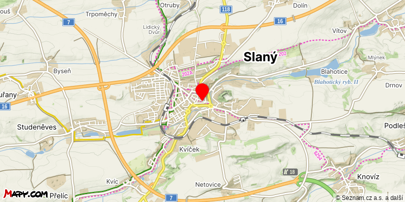 Mapa k akci Slánská šlapka