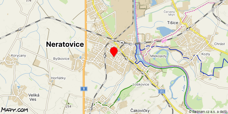 Mapa k akci Jarní stezka Polabím