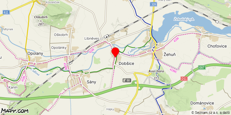 Mapa k akci Dobšický puchýř a cyklokolo Václava Ježka