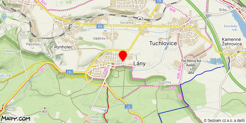 Mapa k akci Do Lán na den s T. G. Masarykem