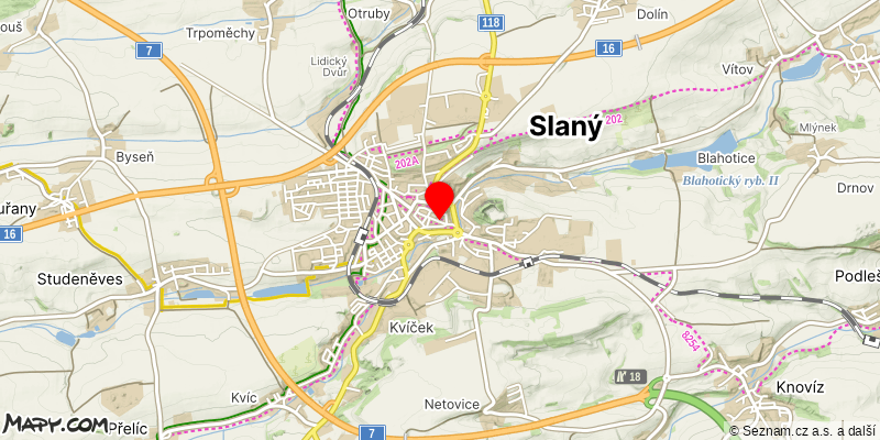 Mapa k akci Slánské toulky