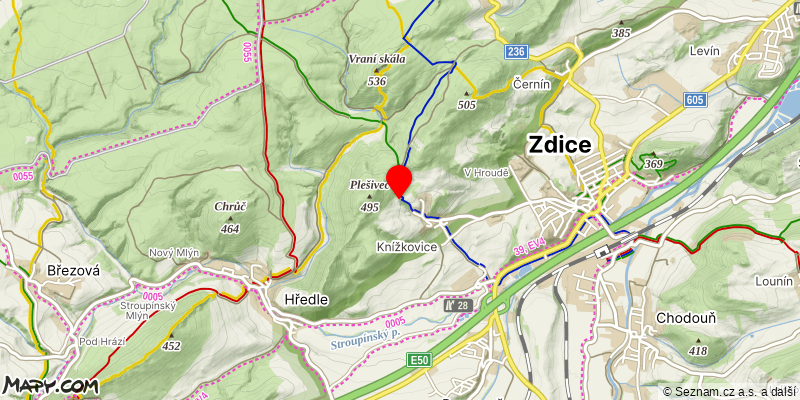 Mapa k akci Toulky zlatem podzimu