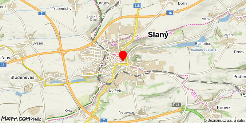 Mapa k akci Slánská šlapka