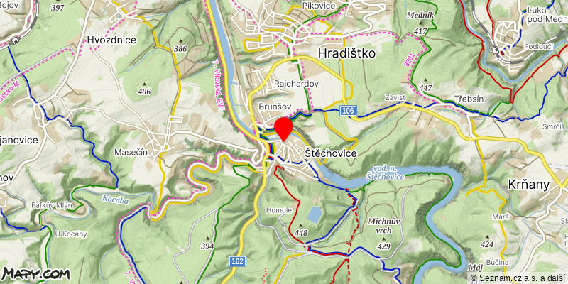 Mapa k akci Údolím zlatonosné Kocáby