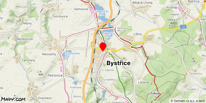 Mapa k akci Bystřická šlápota