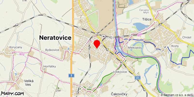 Mapa k akci Jarní stezka Polabím